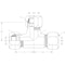 World Wide Fittings Flareless Union Tee Stainless Steel C2603X06X06X06SS - alternate 2